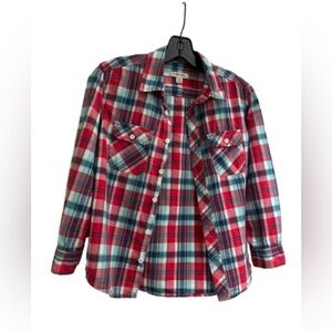 Cherokee Youth (Boy) Plaid Long Sleeves Cotton shirt SzM